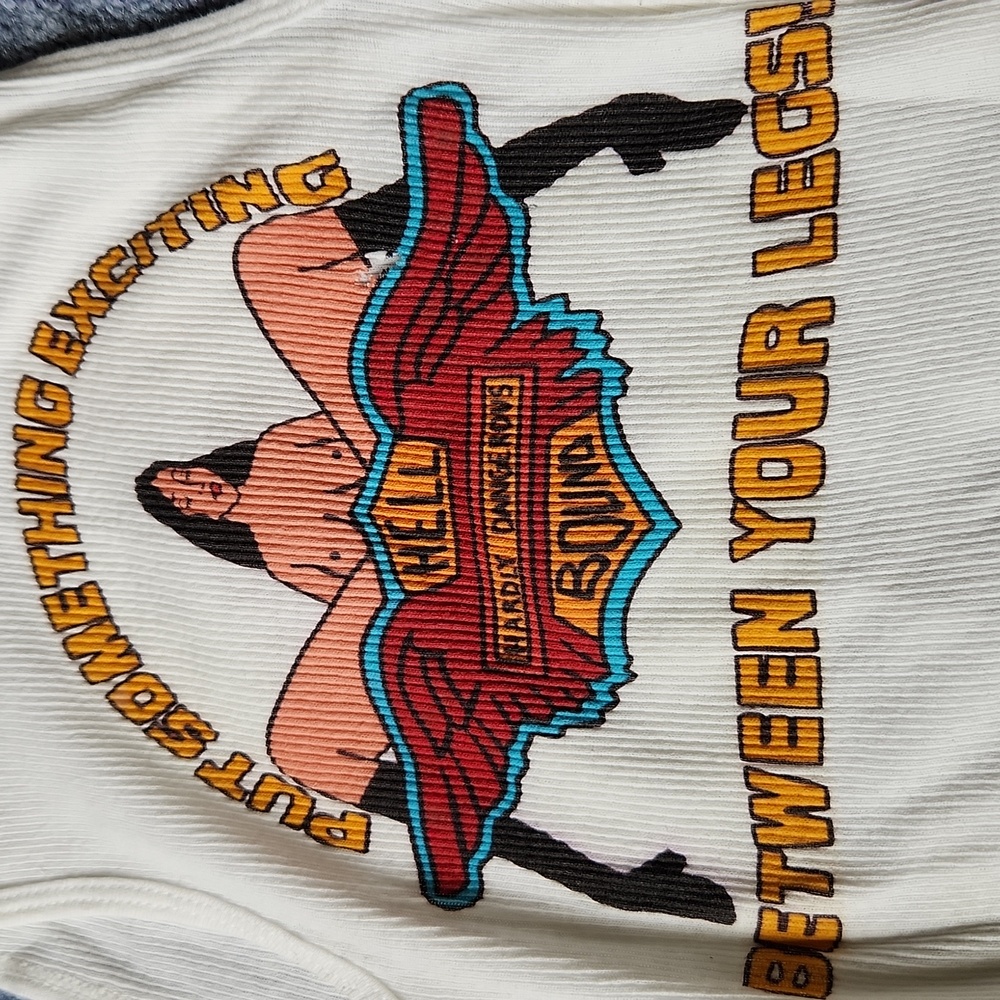 Hellbound brand biker tank top worn once